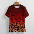 thumbnail image 7 of T Shirt For Men Bats Sunset Man Spooky Halloween Print Streetwear Summer Harajuku Tee Shirt Short-Sl, 7 of 7