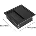 thumbnail image 2 of 2Pcs Desk Cable Grommet 80x80mm,Computer Cable Outlet Desk Caps Aluminum Surface Port Hole Covers（black）, 2 of 5