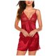 thumbnail image 3 of Gibobby Lenceria mujer sexy Lencería de Mujer de Encaje Sexy Mesh de Dormir Boudoir Outfits Lingerie Plus Size Body Lencería Conjunto De Lencería Sexy(Rojo, XG), 3 of 5