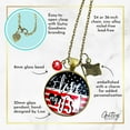 thumbnail image 5 of I Love My USA Necklace American Flag USA Patriotic Gutsy Goodness Female Adult Bronze Metal Jewelry, 5 of 8