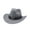 Grey, variant on Western Denim Curved Top Hat for Autumn and Winter - Big Brim Woolen Hat by British Jazz Style