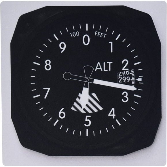 3dRose LLC 8 X 8 X 0.25 Closeup of Airplane Altimeter Mouse Pad (Mp_109542_1)