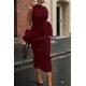 thumbnail image 3 of Conjunto de Vestido Maxi de Punto de 2 Piezas para Mujer PRETTYGARDEN Rojo Vino M, 3 of 7