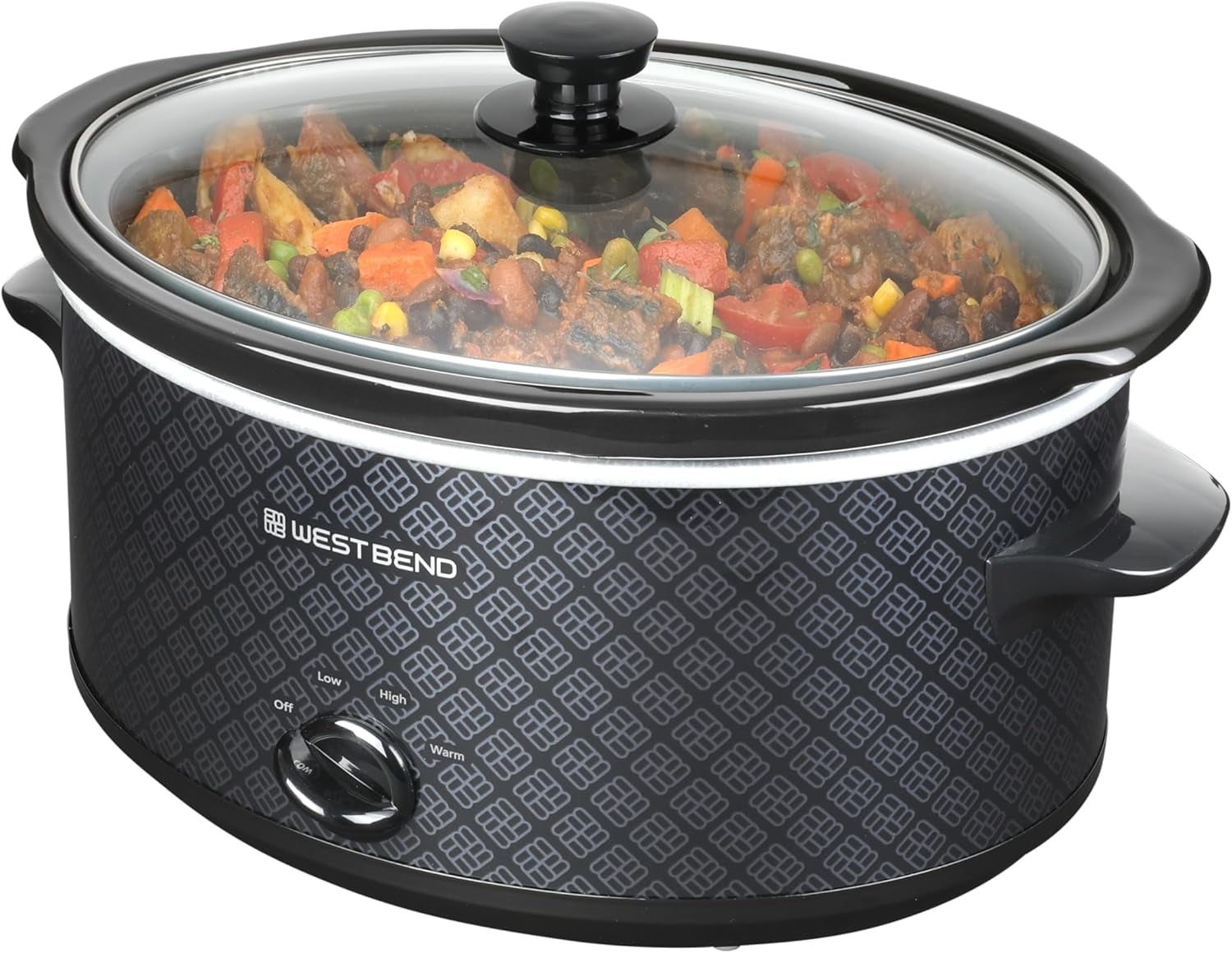 West Bend Slow Cooker 6-Quart Manual Crockery Style with Oval