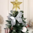 thumbnail image 5 of zhmrfg Silver Mesh Hollow Double-Layer Butterfly Christmas Tree Decoration Ornament Sparkling Holiday Decor for Tree Wreath Wall Tabletop Party Display Winter Festival Accent, 5 of 6
