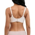 thumbnail image 3 of INSPIRE CHIC Women's Push Up Mesh Wirefree Bras Adjustable Straps Padded Comfortable Bras M Beige, 3 of 4
