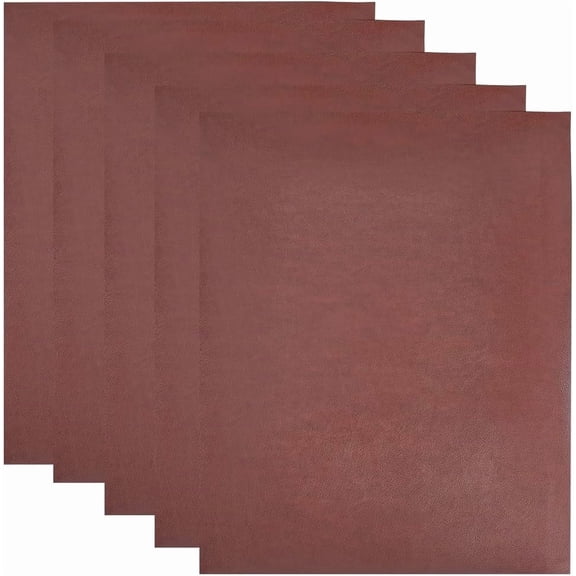 5Pcs PU Leather Fabric DIY Craft Supplies Rectangle Sienna 320x260x0.5mm for DIY