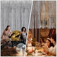 thumbnail image 5 of OULII 4 Pcs Rideaux à Franges en Papier d'Aluminium Argenté Décoration de Fête, 5 of 5