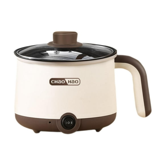 Tnarru Electric Hot Pot Multipurpose Small 2 Gear Settings Mini Ramen Cooker Cooking Pot for Pasta Home Dorm Office Porridge Oatmeal no Steamer