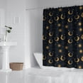 thumbnail image 2 of Dark Blue Sun Moon Wreath Pattern Shower Curtain 72"x72" ,Bathroom Decorative Shower Curtains Set with 12 Hooks,Modern Waterproof Washable Shower Curtain, 2 of 6