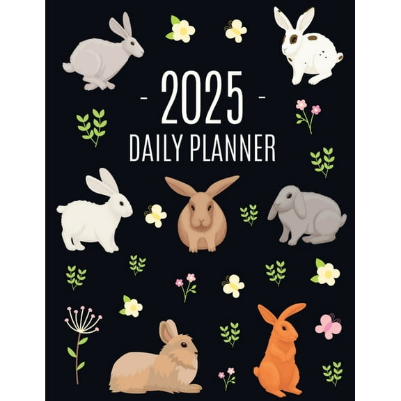Rabbit Planner 2025: Cute Year Organizer with Bunnies: For an Easy Overview of All Your Appointments! Beautiful Hare Sch, (Paperback)