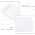 thumbnail image 5 of White Ceramic Rectangular Bathroom Sink 24x16 - Elegant & Long-wearing Quality Sleek Contemporary Style, 5 of 6