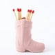thumbnail image 5 of Yuarrent Soporte de cerámica para cerillas con bota de vaquero, opción de regalo, soporte para cerillas de bota de vaquero sin tapa Almacenamiento y organización del hogar blanco, 5 of 6