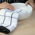 thumbnail image 5 of Arkwright Kitchen Towels (12 Pack), 15 x 25 in., 100% Cotton, Black & White Windowpane Pattern, 5 of 5