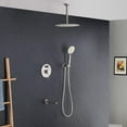 thumbnail image 2 of Kibi Circular Pressure Balanced Ceiling Mounted 3-Function Shower System with Rough In Valve, 2 of 3