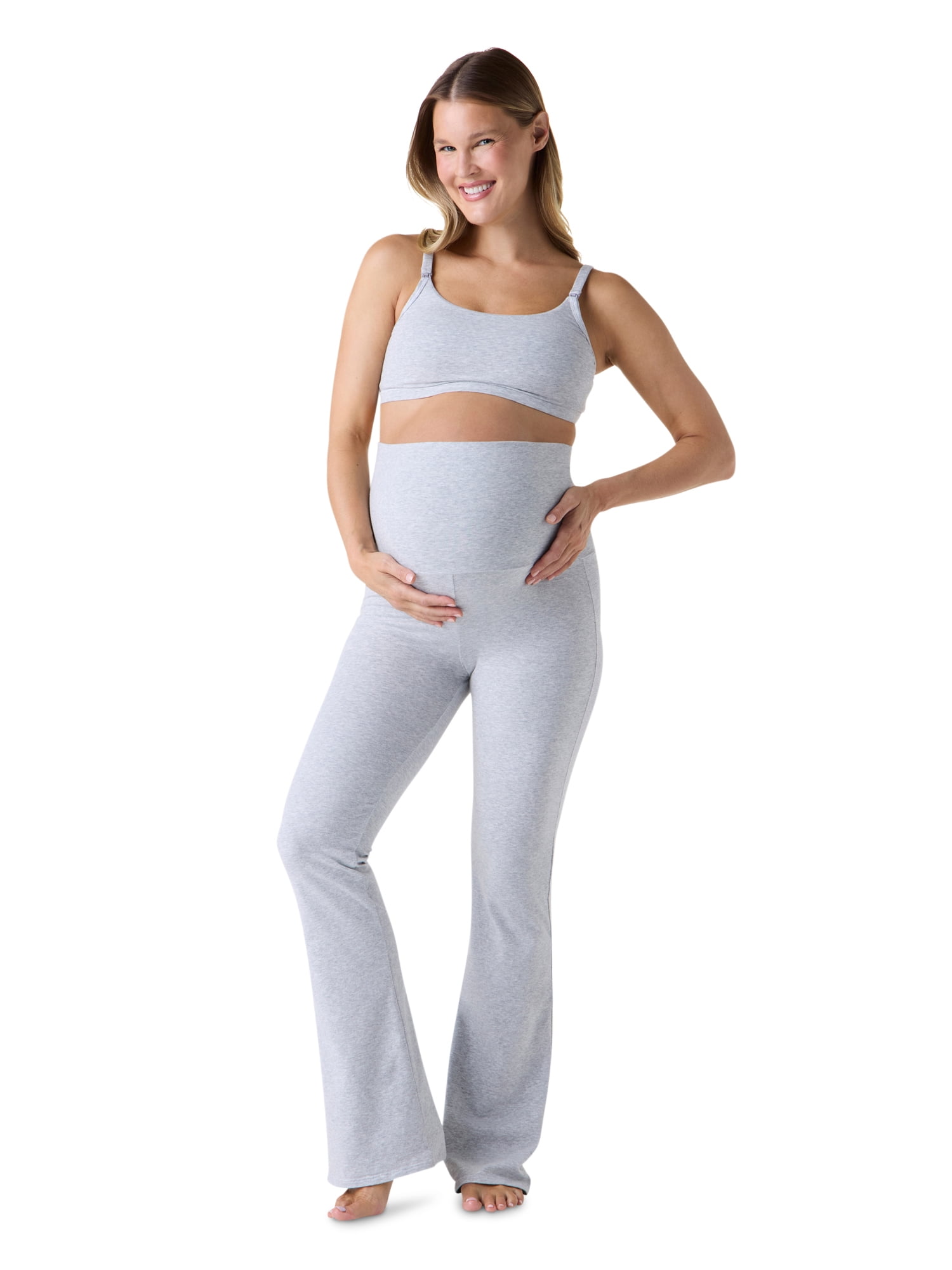 Ingrid & Isabel For Every Belly Women's Maternity Cotton Jersey Fold over Pant, Sizes S-XXXL