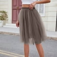 thumbnail image 5 of BRDFRL Women A-Line Tulle Skirt Tutu Knee Length Gray XL, 5 of 6