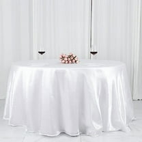 BalsaCircle 132 in White Satin Round Tablecloth Wedding Party Events Reception Catering Decorations Supplies