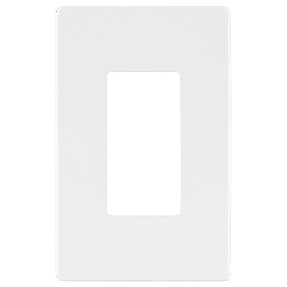 ENERLITES Reve Collection Luxury Decorator Switch Cover, Screwless Wall Plate, Matte Finish, Mid-Size 1-Gang, Unbreakable Polycarbonate Thermoplastic, UL Listed, White