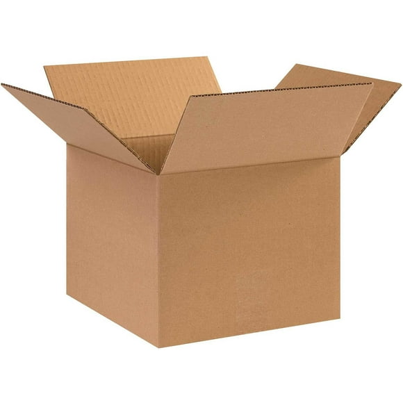 The Packaging Wholesalers 10 x 10 x 8 Inches Shipping Boxes, 25-Count (BS101008)