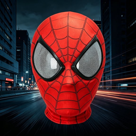 Spider Hero Mask Full Head Hood Mesh Lens Eyes Balaclava 3D Spandex Superhero Cosplay Costume Prop Stage Performance Present