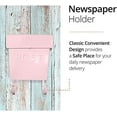 thumbnail image 4 of NACH Euro Wall Mount Mailbox with Newspaper Holder, Rustic Mailboxes for Outside, Powder Coated Finish Metal Mailbox, 12 x 11.2 x 4.5 Inch, Pink, MB-44795, 4 of 5