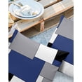 thumbnail image 3 of Outdoor Throw Pillow Cover Blue Black White Grey Art Waterproof Cushion Covers 2 Pack Splicing Modern Color Block Pillow Cases Home Decoration for Patio Garden Couch Sofa, 3 of 7
