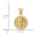 thumbnail image 6 of Auriga Fine Jewelry 14K Yellow Gold Polished D/C Lady Of Guadalupe Circle Pendant for Women, 6 of 6