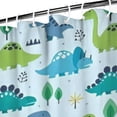 thumbnail image 3 of LightBlue Cartoon Dinosaurs Trees Stars Pattern Shower Curtain 72"x84" ,Bathroom Decorative Shower Curtains Set with 12 Hooks,Modern Waterproof Washable Shower Curtain, 3 of 6