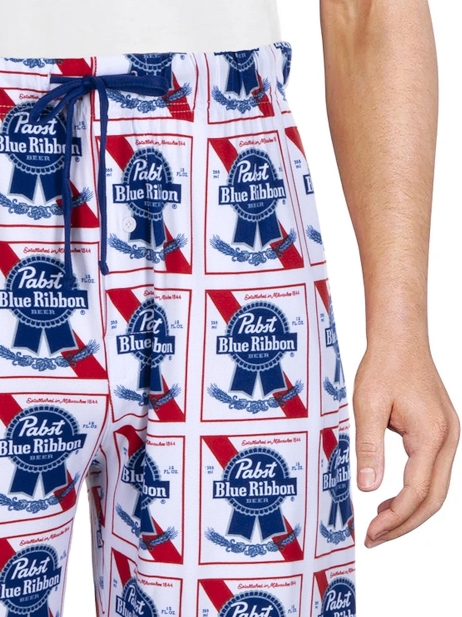 Pabst Blue Ribbon Men's Graphic Sleep Pants Poly-Spandex Pabst Blue Ribbon Men's Graphic Sleep Pants Poly-Spandex