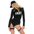 thumbnail image 2 of Leg Avenue Women's SWAT Team Babe Halloween Costume, Black, Large, 2 of 5