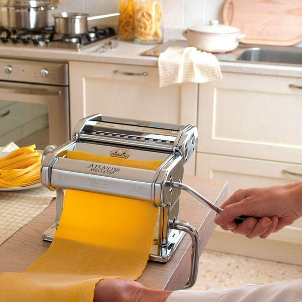 tifón Asistencia Sophie Marcato Atlas 150 Pasta Machine, Made In Italy, Includes Pasta Cutter, Hand  Crank, & Instructions - Walmart.com
