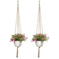 thumbnail image 5 of 1PC Creative Woven Garden Flowerpot Net Cotton Hemp Rope Hand-Woven Simple Indoor And Outdoor Hanging Wall, 5 of 9