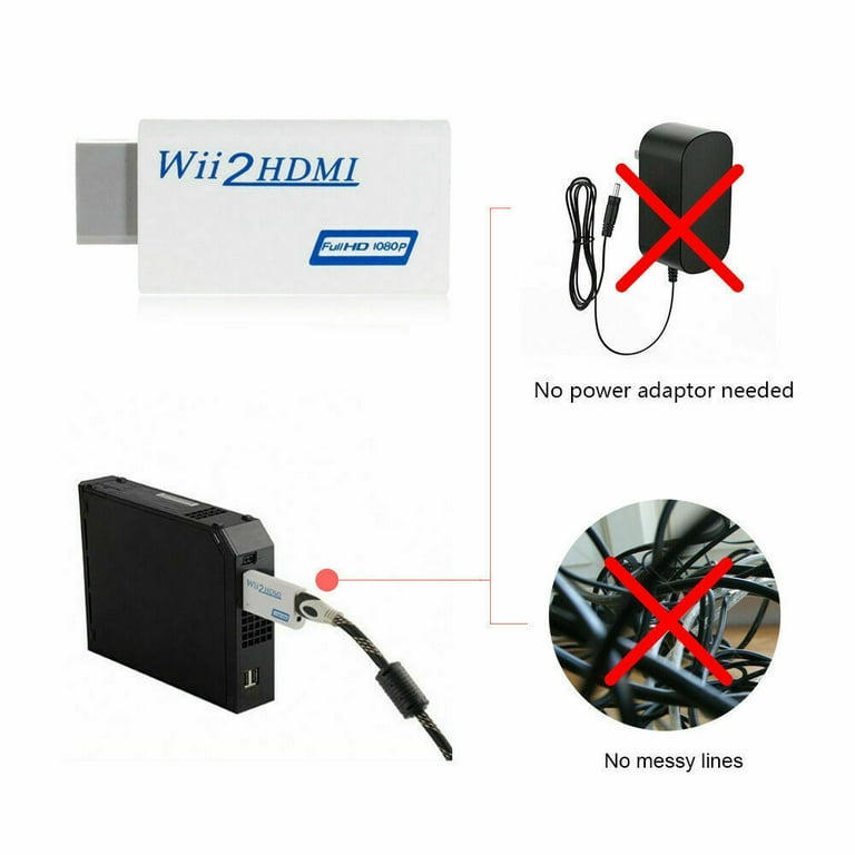 Simyoung Wii to HDMI Converter Adapter, Full HD Output,