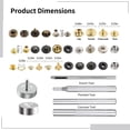 thumbnail image 4 of Juego de 400 botones a presión de cuero, botones a presión de metal con herramientas de ajuste, acabados en bronce, plata y dorado, suministros para manualidades de cuero para proyectos de bricolaje,, 4 of 5