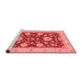 thumbnail image 2 of Ahgly Company Machine Washable Indoor Round Oriental Red Traditional Area Rugs, 6' Round, 2 of 4