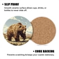 thumbnail image 3 of Bahomeck Drink Coasters Set Of 6 With Holder Grizzly Bear In The Desert Water Absorbent Ceramic Coasters Tabletop Protection,Suitable For Various Cup,Home Decor, 3 of 4