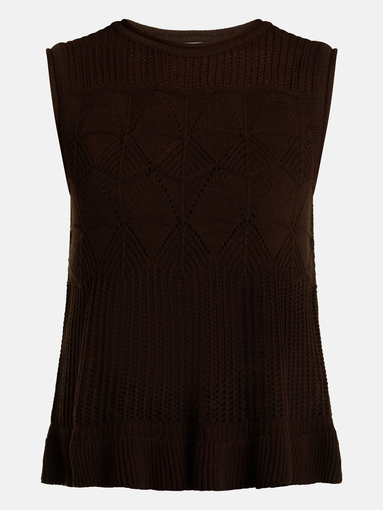Scenario Women's Texture Peplum Tank Sweater, Lightweight, Sizes XS-XXXL