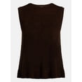 thumbnail image 6 of Scenario Women's Texture Peplum Tank Sweater, Lightweight, Sizes XS-XXXL, 6 of 6