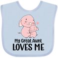 thumbnail image 3 of Inktastic Pink Piggies My Great Aunt Loves Me Boys or Girls Baby Bib, 3 of 4