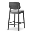 thumbnail image 7 of Set of 2 Aled Gray Fabric Bar Stool with Side Wings and Tufted Buttons, 7 of 7
