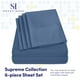 thumbnail image 2 of Juego de sábanas Sweet Home Collection Queen Denim, 6 piezas, 2 of 6