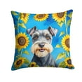 thumbnail image 2 of Schnauzer in Sunflowers Throw Pillow 14 in x 14 in, 2 of 2