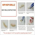 thumbnail image 4 of Gold Silver Plated Hip Hop Teeth Grillz Top&amp; Bootom Groll Set With  silicone Vampire teeth Best Gift For Christmas BLD, 4 of 7