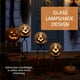 thumbnail image 4 of Candelabro de cristal con forma de calabaza y cara sonriente brillante, ideal para Halloween, para mesa, chimenea, repisa, ventana, decoración festiva de otoño., 4 of 6