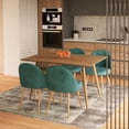 thumbnail image 4 of Set de 4 Sillas de Comedor Top Living Modernas de Terciopelo Verde, 4 of 9