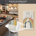thumbnail image 5 of Yayeee Duplex Wall Plate 1-Gang 4.5"x2.7" Home Receptacle Light Switch Decorative Outlet Cover, White Cat Rainbow, 5 of 7