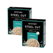 Better Oats Original Steel Cut Oatmeal with Flax Seed, Instant Oatmeal, 10 Packets, 11.6 oz (2 Pack)