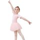 thumbnail image 2 of KAIYANG Vestido de baile de manga corta con malla de ballet para niñas con falda tutú de hilo suave, disfraces, atuendo para disfrazarse, rosa, 110 cm, 110 cm, rosa, 2 of 5