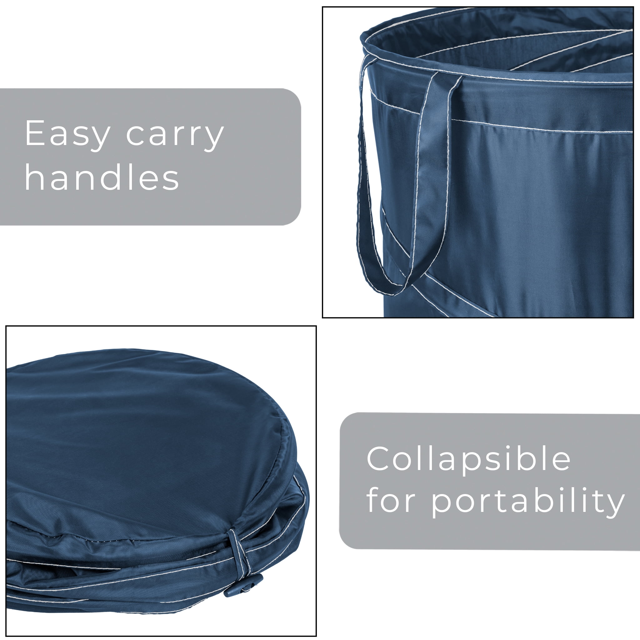 Smart Design Pop-up Spiral Laundry Hamper Bag - 15 x 25 inch - Pennsylvania State University -  White & Navy Blue - Nittany Lions